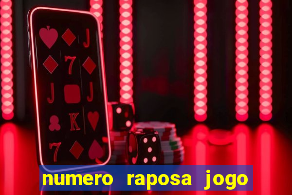 numero raposa jogo do bicho